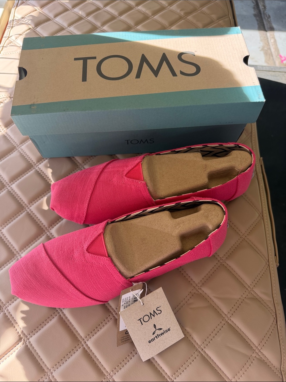 Toms Women's Canvas Slip-On Flats - Hot Pink